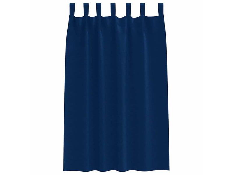  Lot de 2 rideaux occultants, rideaux black-out avec anneaux bleu foncé 175 x 140 cm cf44600  - Conforama D