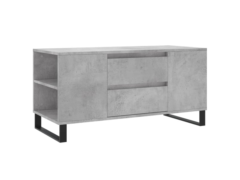  Table basse - table de salon - table à thé gris béton 102x44,5x50 cm bois d'ingénierie  - Conforama A