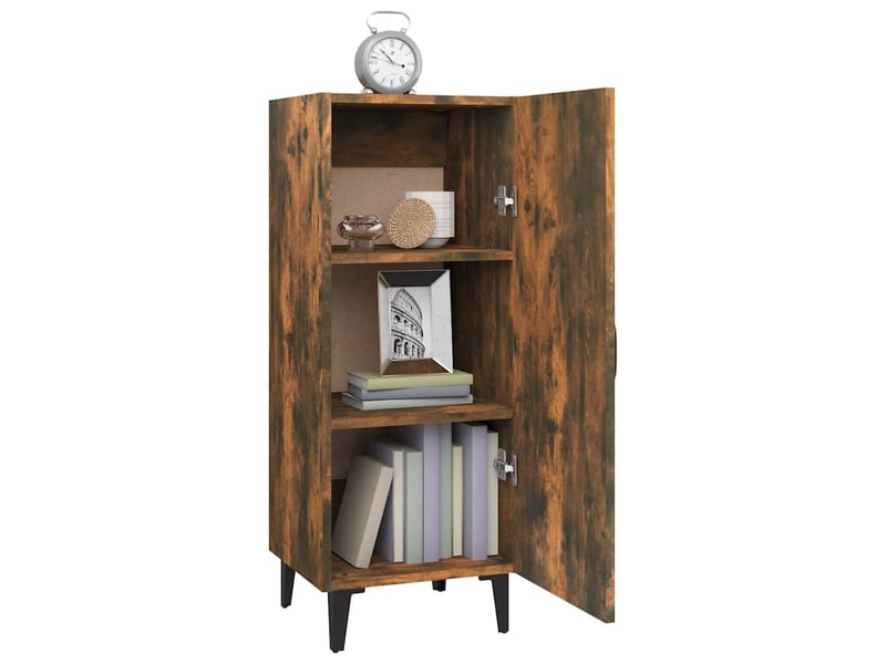  Buffet - bahut - meuble de rangement chêne fumé 34,5x34x90 cm bois d'ingénierie  - Conforama E