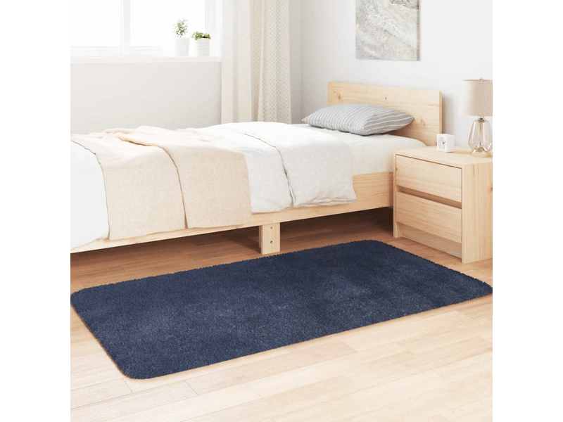  Tapis shaggy à poils longs navarra bleu marine 80x150 cm - comfortxl 4102819 - Conforama C