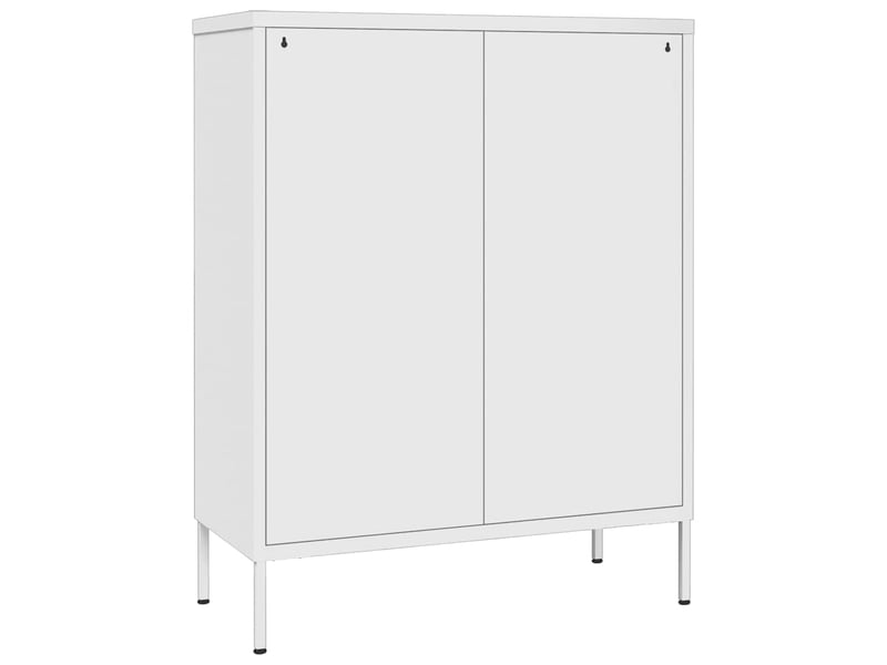  Armoire de rangement bureau, armoire à tiroirs blanc 80x35x101,5 cm acier  - Conforama E