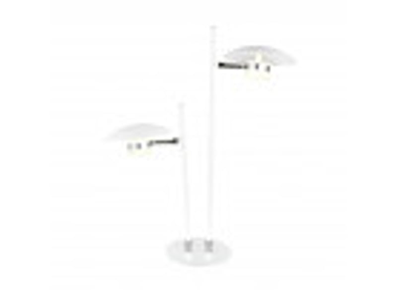  Lampe à poser fabrilamp ciudad del cabo led intégrée coloris blanc argenté 52 x 32 x 15 cm 153672074 - Conforama D