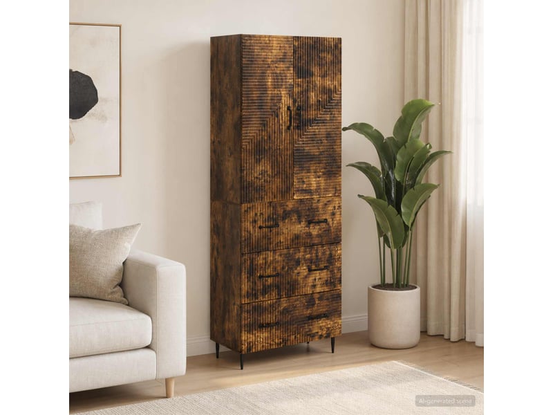 Ensemble de meubles 2 pcs, rangement de salon 66 x 34,5 x 90 cm bois d'ingénierie shl1871 - Conforama B