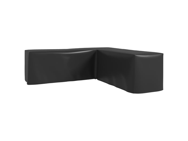  Housse de protection pour mobilier de jardin, en forme de l, imperméable, anti-uv, pour canapé d'angle, 250 x 250 x 79 cm, noire  - Conforama B