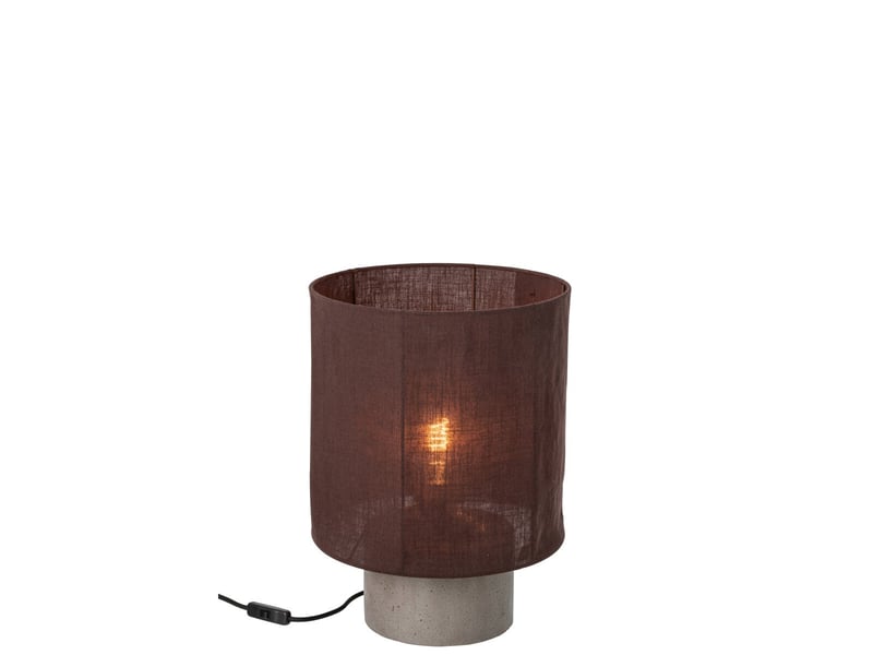  Lampe à poser en ciment havel 41cm marron  - Conforama B