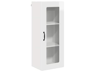Meuble mural de cuisine | armoire de cuisine blanc brillant shl9861