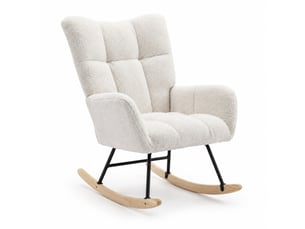 Fauteuil fixe MODENVIE Tissu bouclette blanc vendu A l'unité