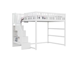 Lit superposé 140x200 cm WISHDOR   coloris blanc