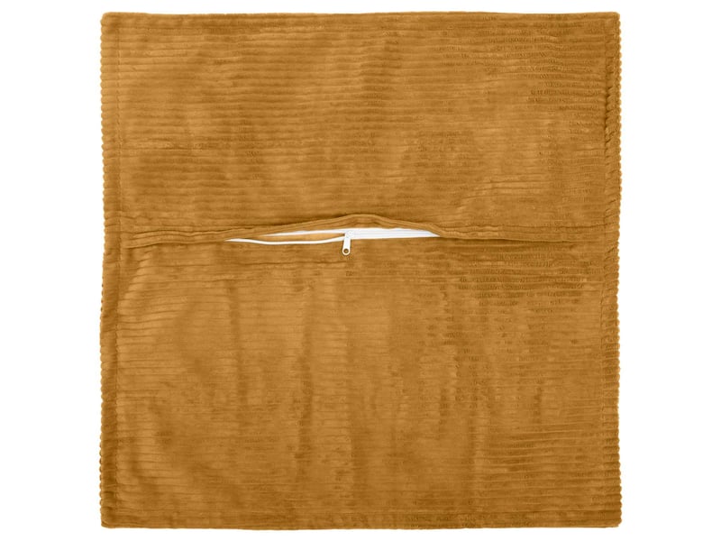 Lot de 6 housses de coussin houten jaune 70 x 70 cm velours côtelé cf49842 - Conforama C
