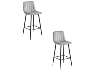 tabouret de bar  SANS MARQUE  - argenté hauteur d'assise 76 cm vendu Par paire
