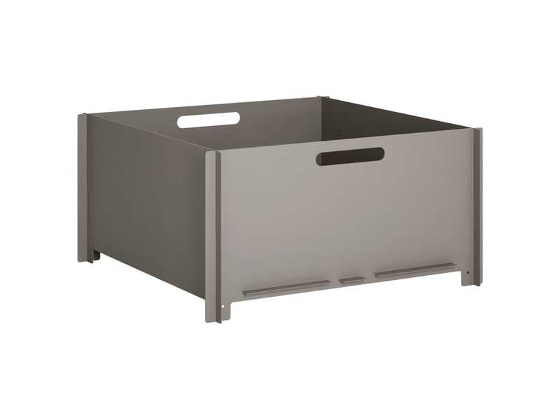 Brasero exterieur, foyer camping foyer de cheminée rouillé 60x60x30cm acier patiné shl5591 - Conforama D