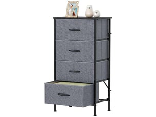 Chiffonnier 4 tiroir(s)    <strong>GENERIC HOME</strong> <strong></strong> coloris gris largeur 45 cm hauteur 91 cm
