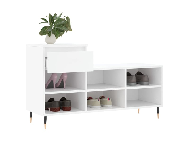  Meuble à chaussure | armoire à chaussures blanc 102x36x60 cm bois d'ingénierie shl6711  - Conforama D