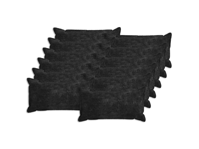  Lot de 12 housses de coussin houten anthracite 40 x 80 cm cf48998  - Conforama A
