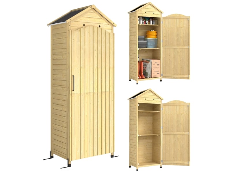 Armoire de jardin haute en sapin, 213 cm  - Conforama A
