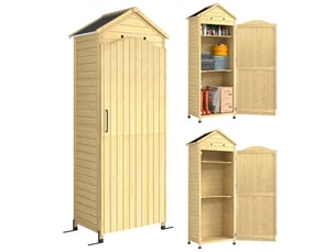 Armoire de jardin haute en sapin, 213 cm