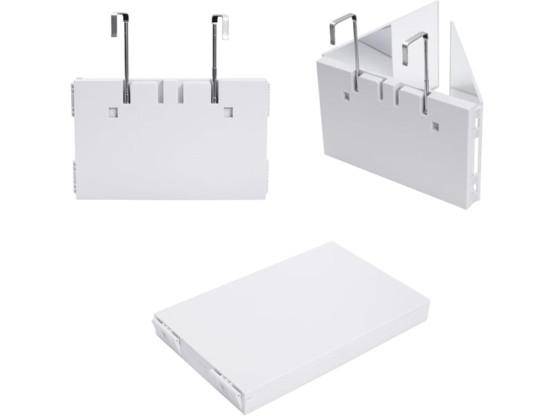 Miroir de courtoisie pliable réglable à 360° – miroir de salle de bain, blanc - Conforama E