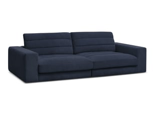 Canapé droit fixe BOBOCHIC SIERRA 3 places Tissu bleu