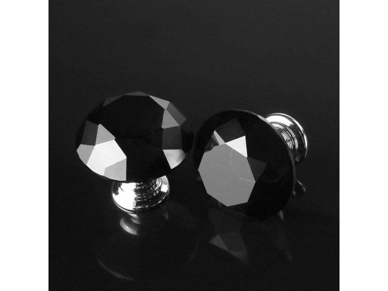  (30 mm) 12 pièces de poignées de meubles en verre noir, trou unique pour tiroir de cuisine, bureau, chambre à coucher, armoires  - Conforama B