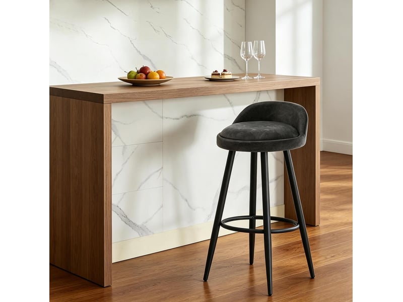  Tabouret de bar avec dossier hauteur d'assise 69,5 cm evryae  - Conforama C