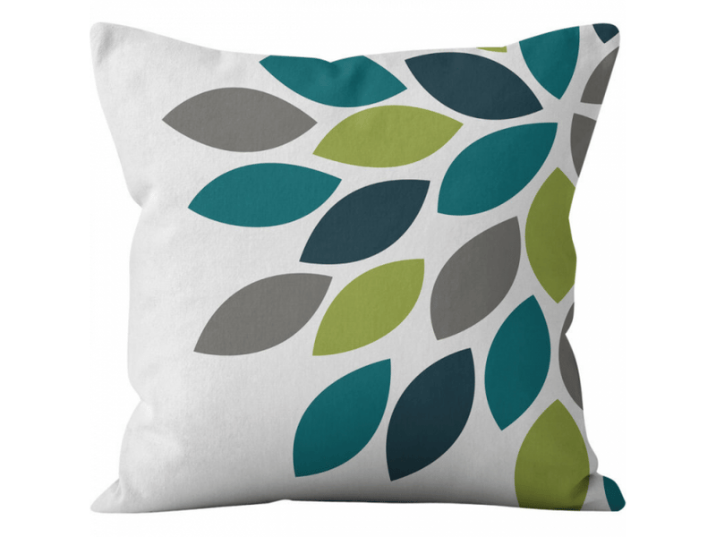  Lot de 4 housse de coussin - extérieur housse de coussin, lot de 4 imperméable fleurs et oiseaux bleus et verts motif canapé taie d'oreiller pour patio jardin salon chambre décora, 45 x 45 cm  - Conforama D