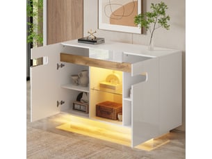 Buffet 2 tiroir(s) <strong>ROLIPO</strong> <strong></strong> - 120 cm coloris marron