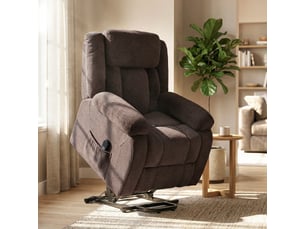 Fauteuil relax électrique  <strong></strong> Velours marron