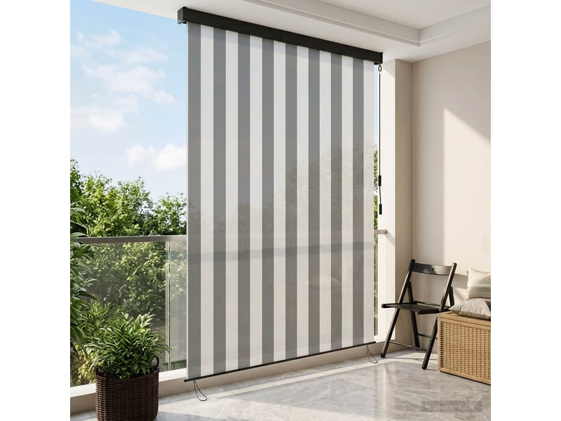  Store enrouleur, store à rouleau anthracite et blanc 140 x 250 cm cf44950  - Conforama B