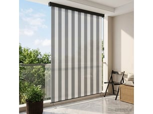 Store enrouleur, store à rouleau anthracite et blanc 140 x 250 cm cf44950