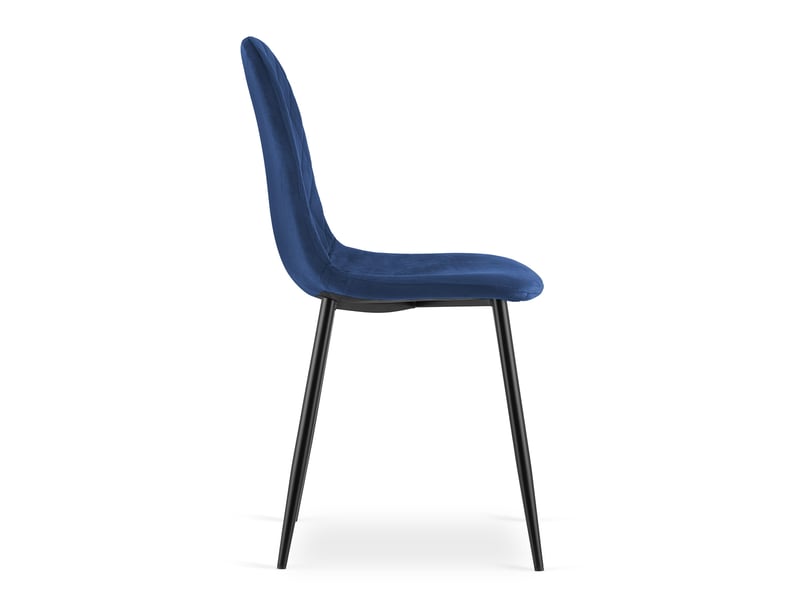 Family chaise asti - velours bleu marine x 1  - Conforama D