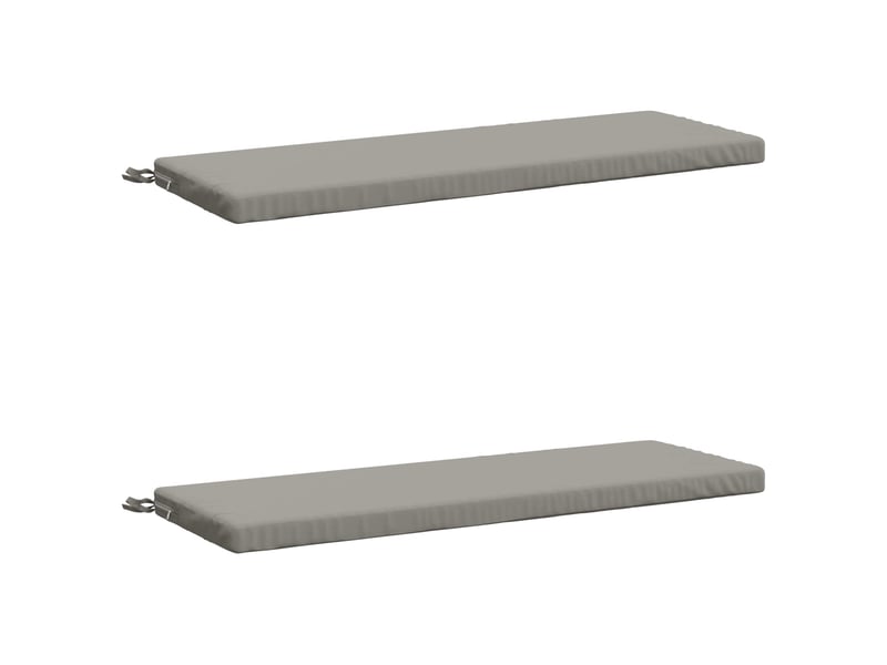  Lot de 2 coussins de banc, coussins d'assise soest 100 % polyester gris cf57231  - Conforama A