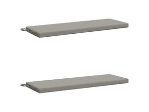 Lot de 2 coussins de banc, coussins d'assise soest 100 % polyester gris cf57231