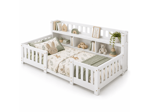 Lit cabane 90x200 cm YELENARO coloris blanc