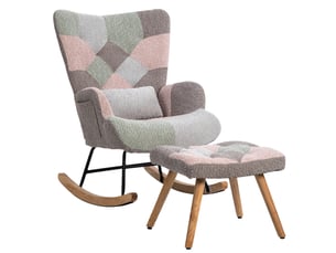 Fauteuil fixe OKWISH  Velours multicolore vendu A l'unité