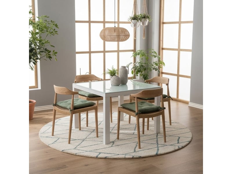 Table extensible en verre trempé 90163,5x90 bryant - blanc - Conforama B
