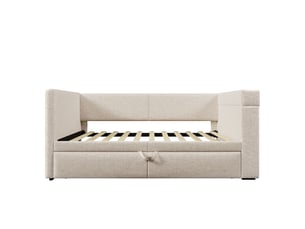 Lit gigogne 90x200 cm SOGEU coloris beige