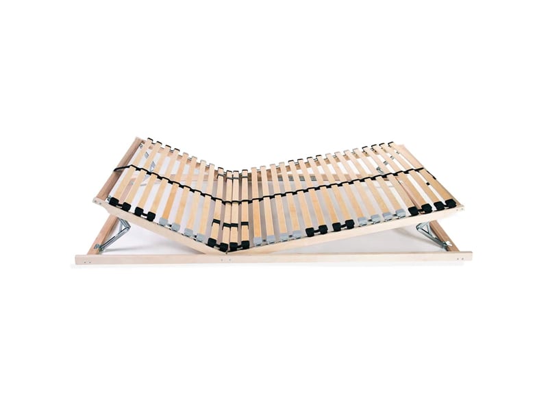  Lit simple- lit adulte -  sommier à lattes sans matelas avec 28 lattes 7 zones 80x200 cm  - Conforama C
