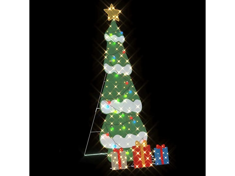  Sapin de noël, arbre de noël lumineux avec 3 boîtes-cadeaux 2d blanc chaud cf61526  - Conforama E