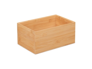 Boîte de rangement empilable design moderne 14 x 30 x 20 cm en bambou naturel 13_0012729