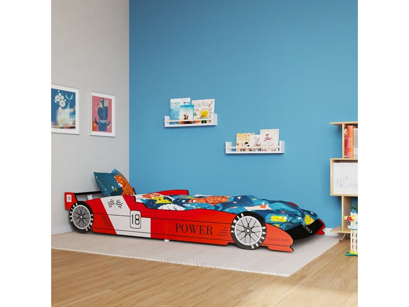 Vidaxl lit voiture de course pour enfants 90 x 200 cm rouge 244464 - Conforama B