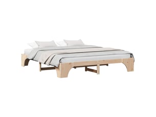 Lit 2 places 200x200 cm    coloris marron