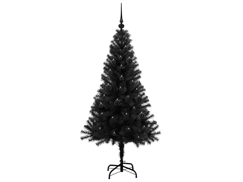  Sapin de noël, arbre de noël noir 150 cm pvc shl1130  - Conforama D