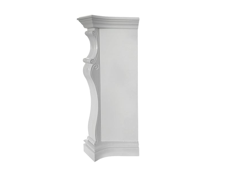  Paris - cheminée électrique sur pied en mdf blanc 123x100x39 cm  - Conforama E