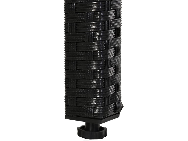  Ensemble repas de jardin 11 pièces 120x60x75 cm métal noir résistant aux intempéries  - Conforama D