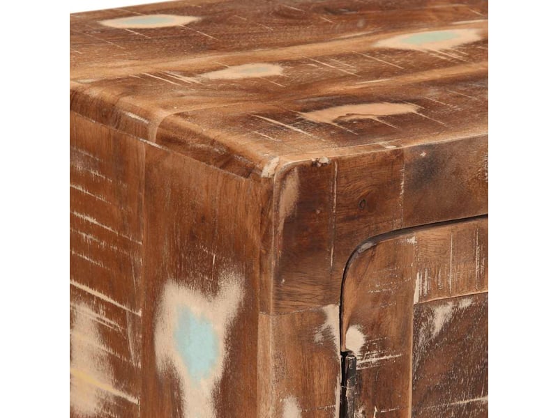  Lot de 2 table de chevet - cabinet de chevet - table de nuit 40x32x46 cm bois massif de récupération  - Conforama E