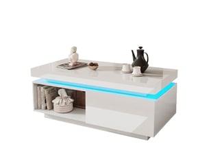 Table basse  coloris blanc <strong>PEXCHO</strong> <strong></strong>