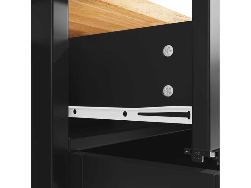  Desserte de cuisine 140x73x93,5 cm mobile mdf noire  - Conforama D