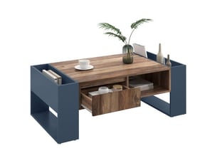 Table basse rectangulaire coloris multicolore <strong></strong> <strong>BrimViber</strong> - 60 cmx111 cm