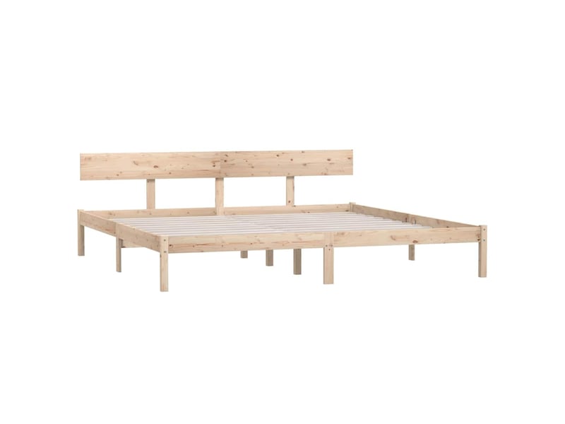  Lit double- lit adulte -  cadre de lit sans matelas bois massif 200x200 cm  - Conforama B