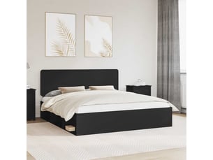 Lit 2 places 200x200 cm coloris noir